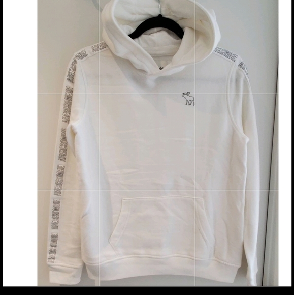 Abercrombie White Hoodie. - Picture 1 of 3